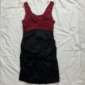 Chic Black and Red Mini Dress
